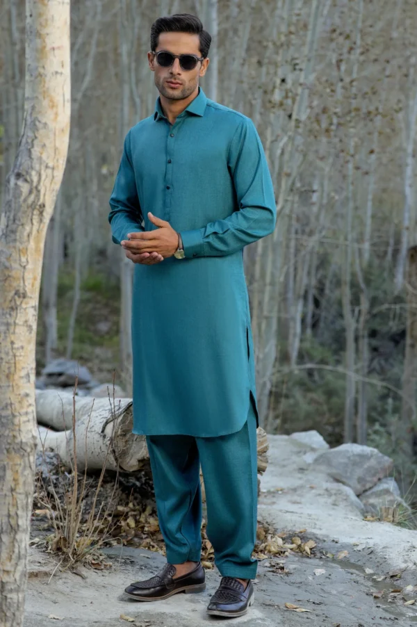 Sea-Green Unstitched Wash & Wear Shalwar Kameez