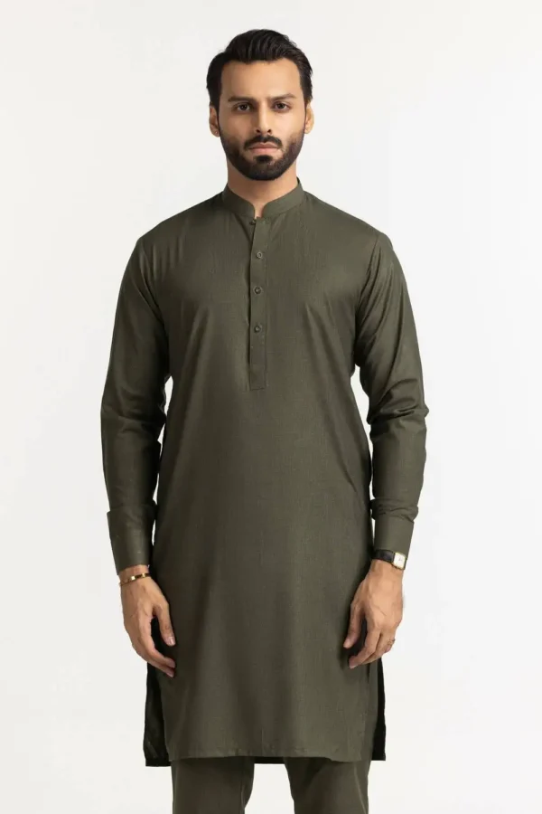 Leaf Green Unstitched Wash & Wear Shalwar Kameez