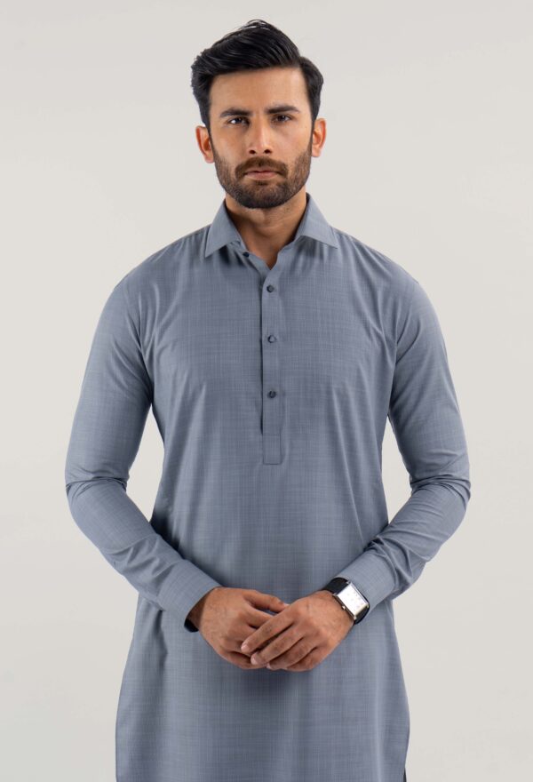 Crust Grey Unstitched Wash & Wear Shalwar Kameez