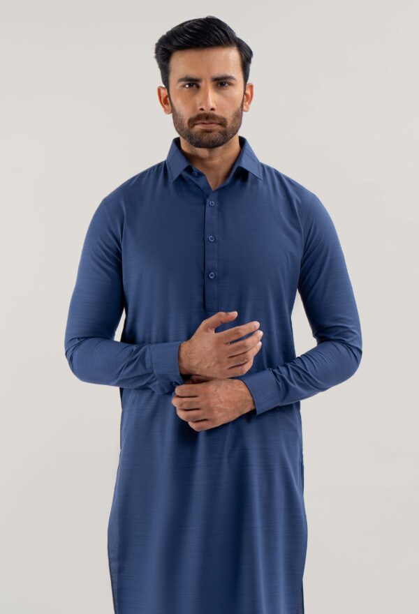 Deep Joy Blue Unstitched Wash & Wear Shalwar Kameez