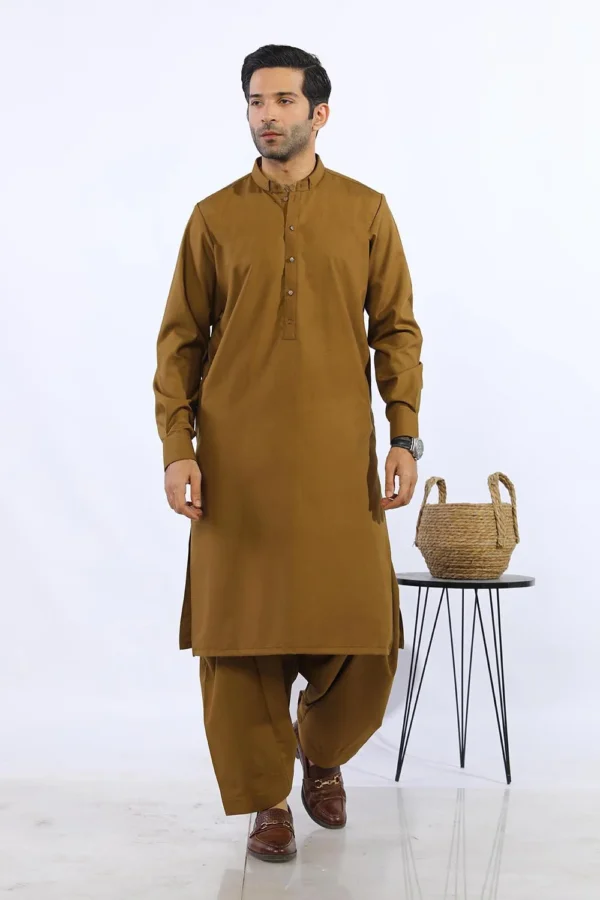 mastard Unstitched Wash & Wear Shalwar Kameez